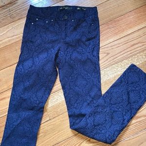Patterned Blue Jeans